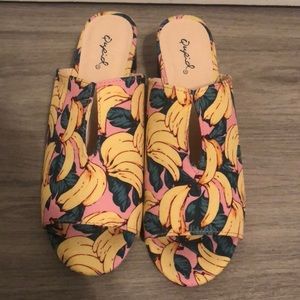 Pink Heeled Slides